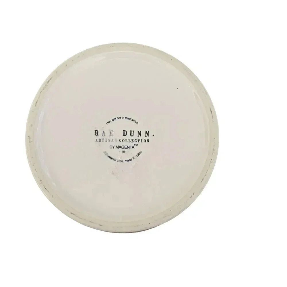 Rae Dunn Naugthy Claws Pet Food Bowl Matte cream and red ceramic bowl - Picture 3 of 4